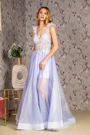 Applique Sleeveless Sheer A-line Gown by GLS Gloria GL3393