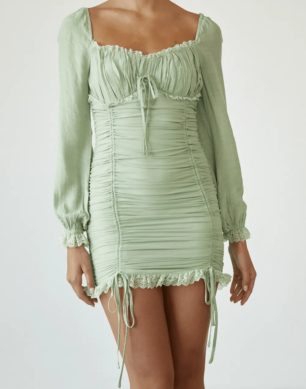 Elona Mini Dress (Green)