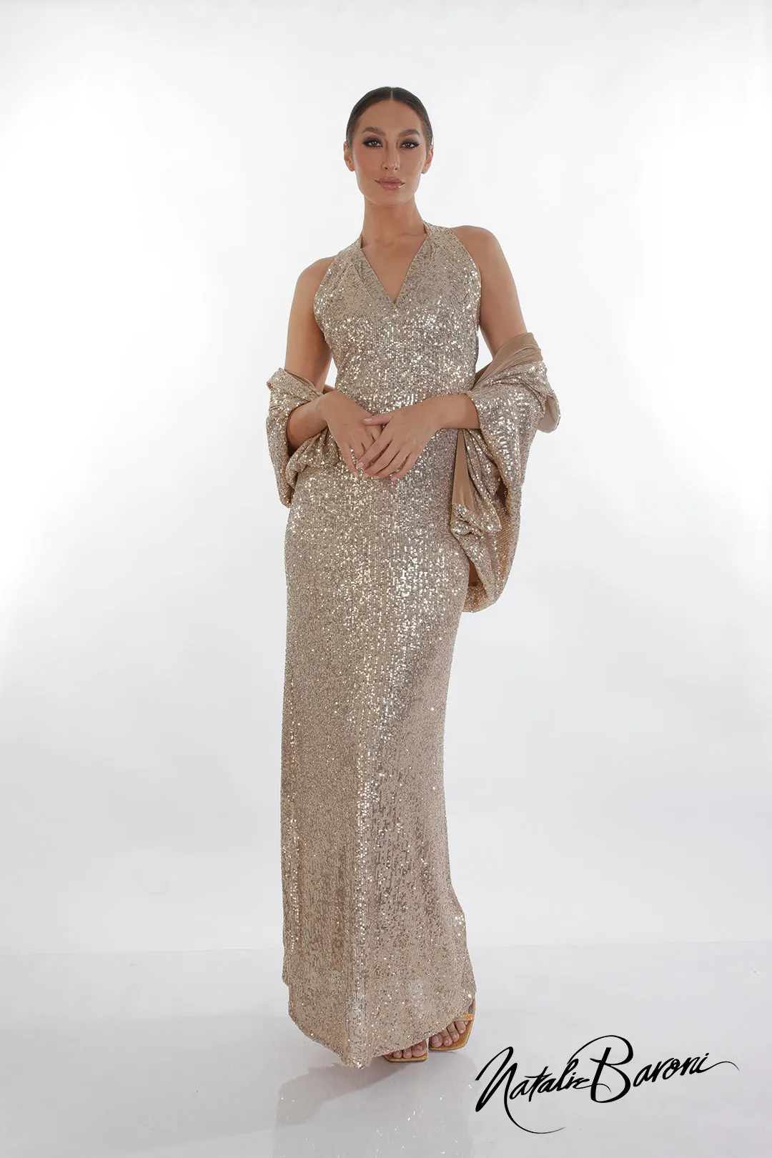 Gold Evening Gown - La Scala