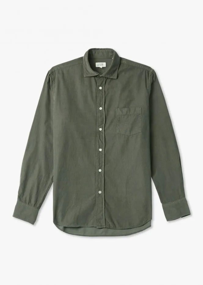 Hartford Paul Pat Light Corduroy Shirt Military