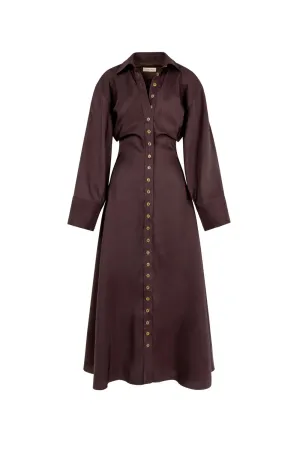 Pia Dress in Dark Chocolate