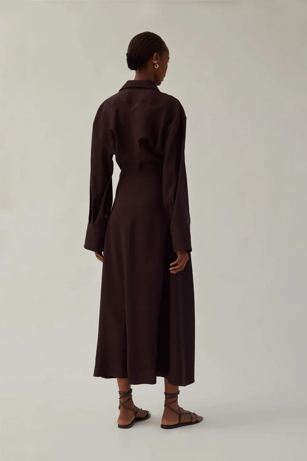 Pia Dress in Dark Chocolate